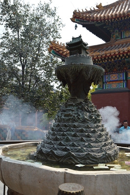 touring the Yonghe Gong Lama Temple in Beijing, China