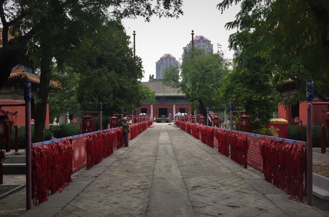 The walkway at the Dong Yue Miao in the Chaoyang District of Beijing, China